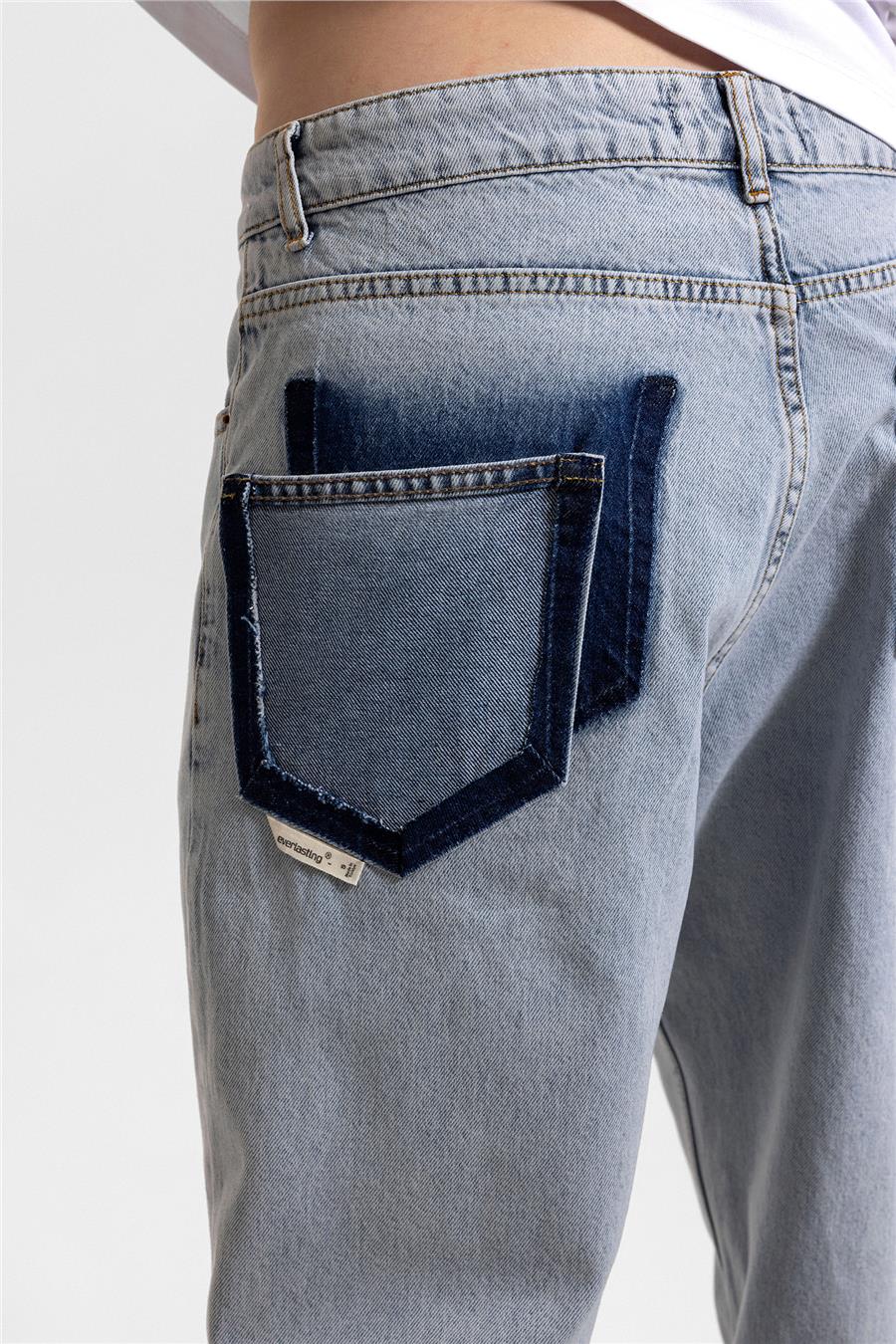 REVERSED CEP DETAYLI RELAXED FIT JEAN